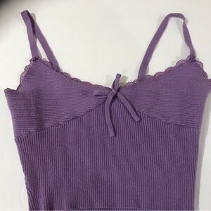 Full Tilt Purple Crop Top with some lace